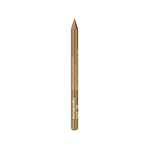 Annabelle Vegan Kohl Eyeliner, Metallic Finish, 300 Pure Gold, Intense Colour Payoff, Long-Lasting, Cruelty-Free, Paraben-Free, Silicone-Free, Fragrance-Free, Hypoallergenic, 1.14 g