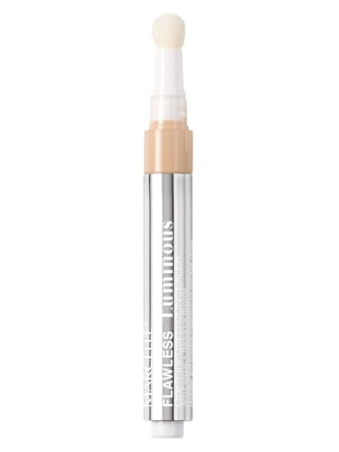 Marcelle Flawless Luminous Light-Infused Concealer, Fair, with Illuminating Caffeine, Luminous Radiant Finish, Hypoallergenic, Fragrance-Free, Cruelty-Free, Paraben-Free, Oil-Free, Vegan, 3 mL