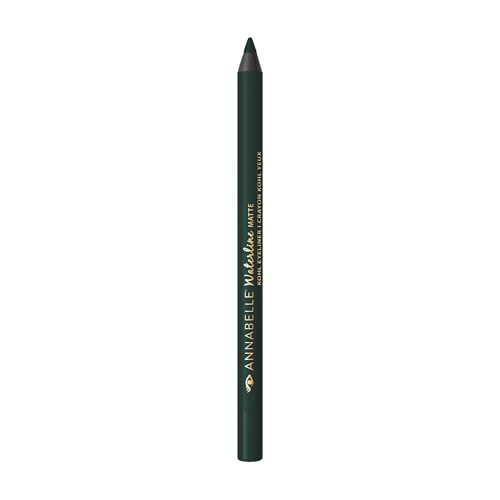 Annabelle Waterline Matte Kohl Eyeliner Pencil, Khaki, Intense Colours, Matte Finish, Easy-To-Apply, Long-Lasting 10h, Waterproof, Transferproof, Cruelty-Free, 1.2 g