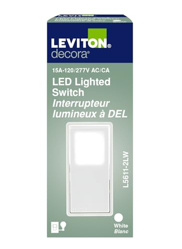 Decora Illuminated Switch Single Pole, White