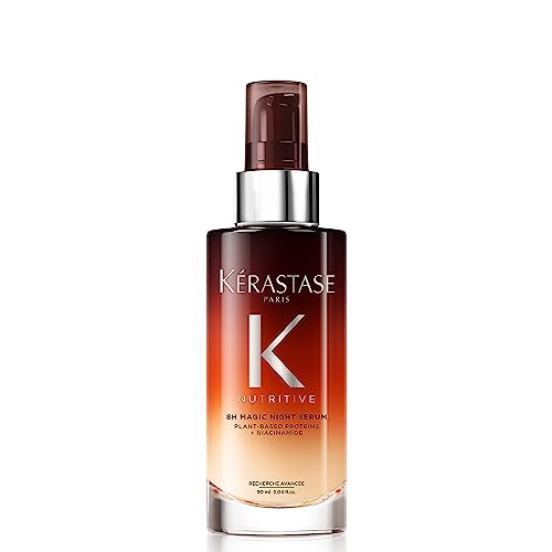 Kérastase Nutritive Night Hair Serum, 8H Magic Night Serum, Nourishing Hair Serum with Niacinamide, Overnight Leave-In Treatment for Dry Hair, Lightweight and Non-Greasy, 90 ml