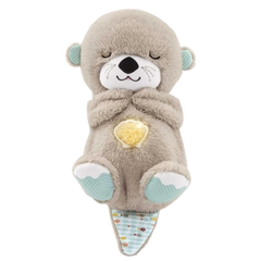 Fisher-Price Soothe 'n Snuggle Otter, Portable Plush Baby Toy with Music, Sounds, Lights and Breathing Motion