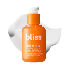 Bliss Bright Idea Vitamin C + Tri-Peptide Collagen Brightening Face Skincare Serum - Anti Aging, Reduces Dark Spots, Boosts Skin Elasticity - Clean - Vegan & Cruelty-Free - 1 Fl Oz