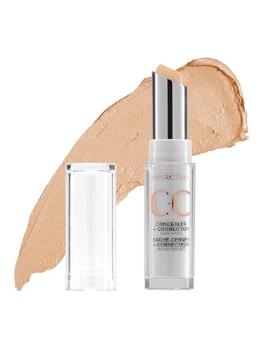 Marcelle CC Concealer + Corrector, Light to Medium, Conceals and Corrects Dark Spots and Imperfections, Hypoallergenic, Fragrance-Free, Cruelty-Free, Non-Comedogenic, Paraben-Free, 3.5 g