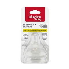 Playtex Baby Naturalatch Most like Mom Silicone Baby Bottle Nipples, Slow Flow, Pack of 2 Nipples (Compatible with all Playtex Baby Bottles)