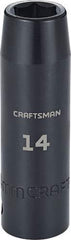 CRAFTSMAN Deep Impact Socket, Metric, 1/2-Inch Drive, 14mm (CMMT16075)