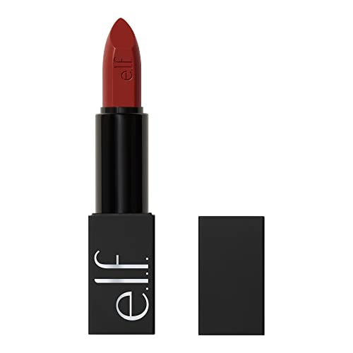 e.l.f. O Face Satin Lipstick, Richly Pigmented, Nourishing & Long-Lasting Creamy Lipstick, Infused With Jojoba, Vegan & Cruelty-Free, Do Not Disturb