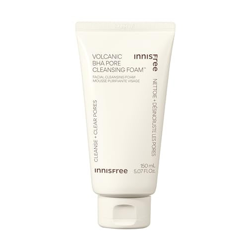 innisfree Volcanic BHA Pore Cleansing Foam with Salicylic Acid, Sulfate Free, Exfoliating Korean Cleansing Foam