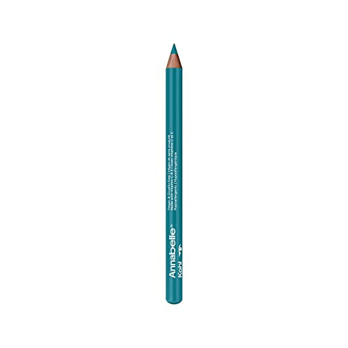 Annabelle Vegan Kohl Eyeliner, Matte Finish, 100 Caribbean Blue, Intense Colour Payoff, Long-Lasting, Cruelty-Free, Paraben-Free, Silicone-Free, Fragrance-Free, Hypoallergenic, 1.14 g