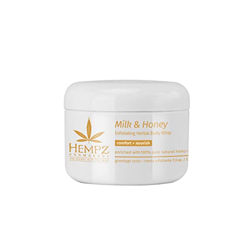 Hempz Milk and Honey Exfoliating Herbal Body Whip, 7.3 oz