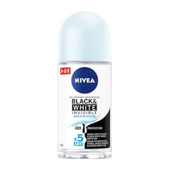 NIVEA Black & White Invisible 48H Protection White Blossom Anti-Perspirant Roll-On, 50ml