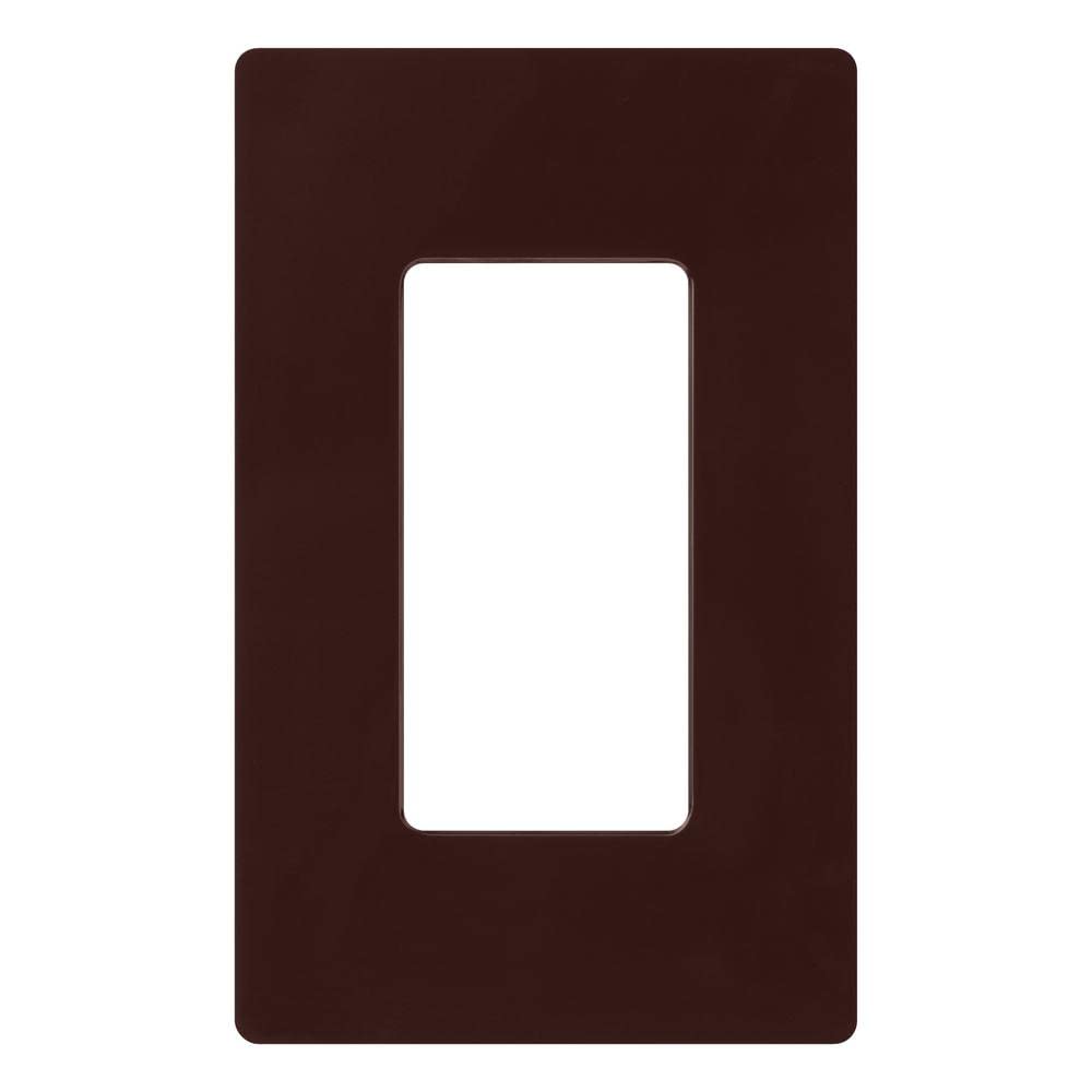 Lutron Claro 1 Gang Decorator/Rocker Wallplate, Gloss | CW-1-BR | Brown