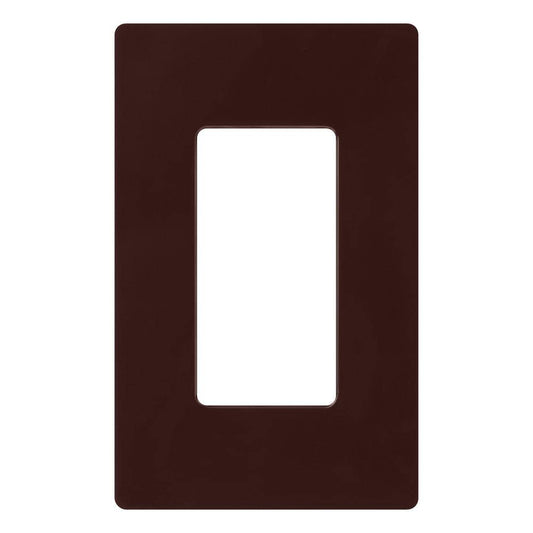 Lutron Claro 1 Gang Decorator/Rocker Wallplate, Gloss | CW-1-BR | Brown