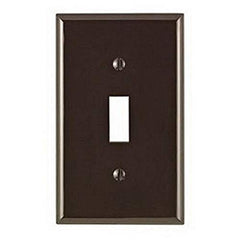 Leviton 80701 1-Gang Toggle Device Switch Wallplate, Standard Size, Thermoplastic Nylon, Device Mount, Brown