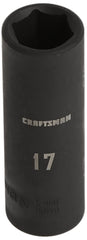 CRAFTSMAN Deep Impact Socket, Metric, 1/2-Inch Drive, 17mm (CMMT16078)