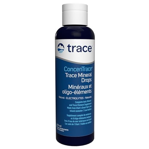 Concentrace Trace Mineral Drops, 60ml - Liquid Trace Minerals Electrolytes - Tissue Formation & No Muscle Cramps Trace Minerals Supplement - Complete Ionic Mineral & Trace Element Supplement