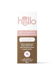 Hello See Ya Sensitivity Toothpaste, Fluoride Toothpaste for Sensitive Teeth, Soothing Mint Flavor with Coconut Oil, Vegan, Gluten Free, BPA Free, No Peroxide, 82mL