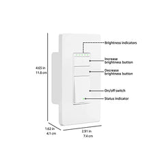 Amazon Basics Single Pole Smart Dimmer Switch, Works with Alexa, Neutral Wire Required - A Certified for Humans Device