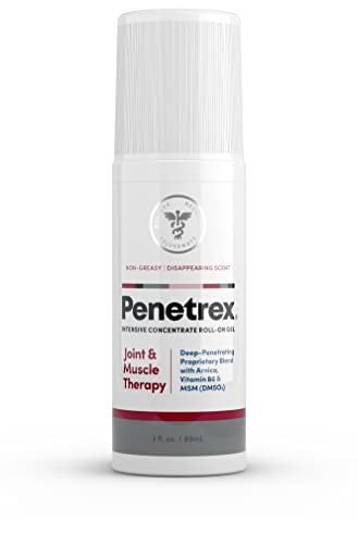 Penetrex Joint & Muscle Therapy Roll On – Soothing Gel for Back, Neck, Hands, Feet – Premium Whole Body Rub with Arnica, Vitamin B6 MSM & Boswellia – 3oz