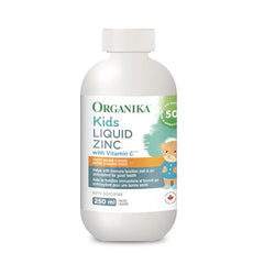 Organika Kids Liquid Zinc with Vitamin C- Sweet Orange Flavour- Immune Function and Antioxidant Support 250ml