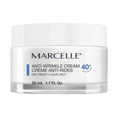 Marcelle Anti-Wrinkle Cream 40+, Day & Night, Anti-Aging Cream with Collagen and Elastin, Reduces Fine Lines & Wrinkles, Restores Radiance, Fragrance-Free, Hypoallergenic, Cruelty-Free, 50 mL