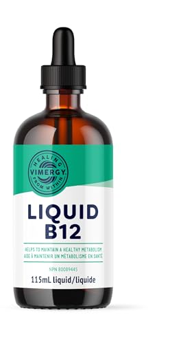 Vimergy B12, 115 Servings – Alcohol Free B-12 Liquid Vitamin - Supports Brain Energy, Nervous System, Cognition & Memory - Gluten Free, Non-GMO, Vegan & Paleo Friendly - Naturally Sweet Flavor (115 ml)