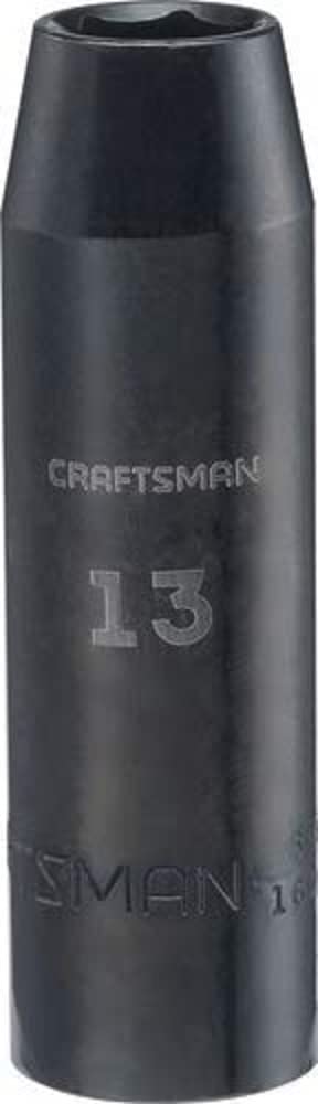 CRAFTSMAN Deep Impact Socket, Metric, 1/2-Inch Drive, 13mm (CMMT16074)