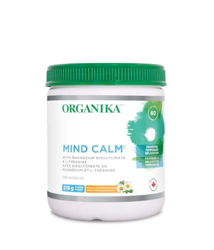 Organika Mind Calm Powder- with Magnesium Bisglycinate, L-Theanine, GABA, Inositol- Promotes Relaxation and Calm without Drowsiness- 216g