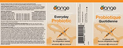 Orange Naturals - Everyday Probiotic Supplement - 45 Caps - For Men & Women - 14 Billion CFU Multistrain - Probiotic for Digestive Health, Gastrointestinal Relief, Gut Flora Intestina l- Natural Shelf-Stable