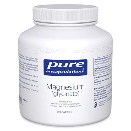 Pure Encapsulations Magnesium (Glycinate) - Supplement to Support Heart Health, Nerves, Muscles & Metabolism* - With Magnesium Glycinate - 180 Capsules