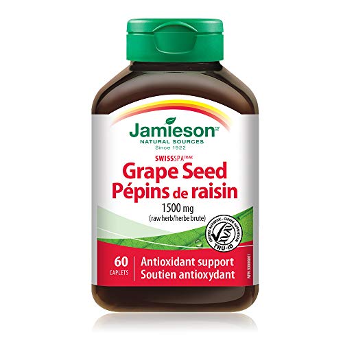 Jamieson Grape Seed 1,500 mg - Gluten-Free, 60 Count (Pack of 1)