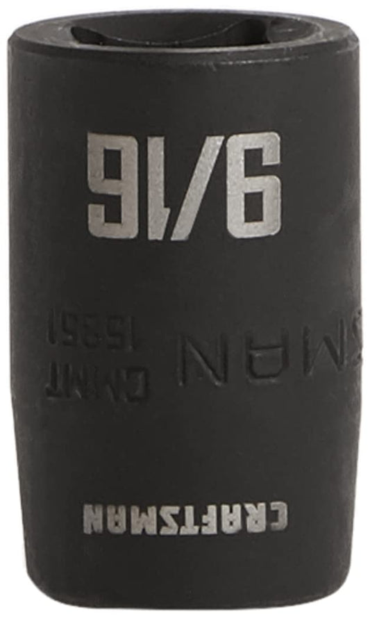 CRAFTSMAN Shallow Impact Socket, SAE, 1/2-Inch Drive, 9/16-Inch (CMMT15851)