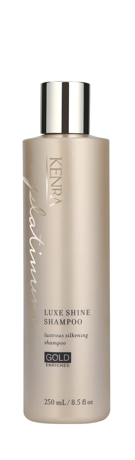 Kenra Platinum Luxe Shine Shampoo/Conditioner | Gold Enriched | All Hair Types | Shampoo, 8.5 FL OZ