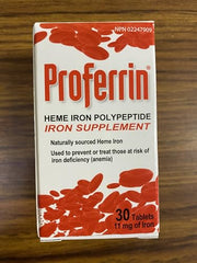 Proferrin 11mg Heme Iron (30Tablets) Brand: Medical Futures by Medical Futures