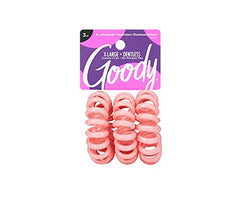 Goody Dentless Jelly Bands - Elastic Hair Coils for Long Lasting Braids, Ponytails, and More - 3 Count, Pink - Medium to Thick Hair - Hair Accessories for Women and Girls