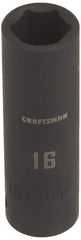 CRAFTSMAN Deep Impact Socket, Metric, 1/2-Inch Drive, 16mm (CMMT16077)