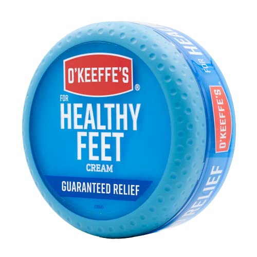 O'Keeffe's for Healthy Feet Foot Cream, Guaranteed Relief for Extremely Dry, Cracked Feet, Instantly Boosts Moisture Levels, 3.2 Ounce Jar, (Pack of 1)