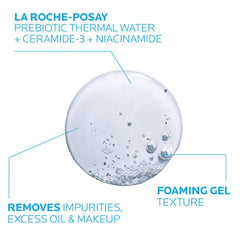 La Roche-Posay Toleriane Purifying Foaming Facial Cleanser, Oil Free Face Wash for Oily Skin and for Sensitive Skin with Niacinamide, Pore Cleanser Won’t Dry Out Skin, Unscented