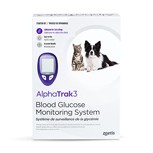 AlphaTRAK 8 Piece Pet Blood Glucose Monitoring Kit for Diabetic Cats and Dogs, All-in-One Solution for in-Clinic Or at Home, with Digital Results