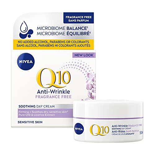 NIVEA Q10 Power Anti-wrinkle + Fragrance-free Moisturizer for Sensitive Skin, 50ml