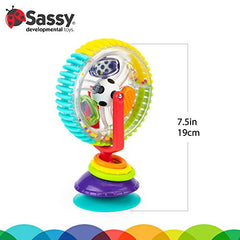 Sassy Wonder Wheel Activity Center | Suction Cup High Chair Toy | Developmental Tray Toy for Early Learning | For Ages 6 Months and Up