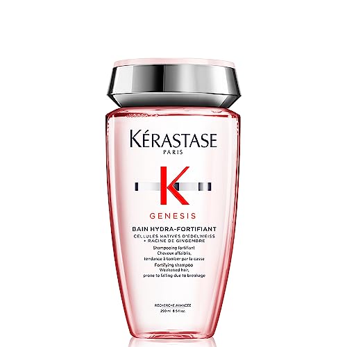 Kérastase Genesis,Bain Hydra-Fortifiant Shampoo, For Weakened Hair Prone to Falling Due to Breakage, Provides Intense Nourishment, Silicone Free, For Fine or Oily Hair, 250 ml