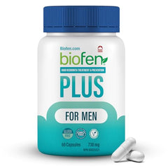 BioFen Plus for Men - with Biotin and Saw Palmetto, Biotin for Hair Growth, Hair Growth Supplement for Hair Loss, Hair Vitamins, Hair Care for Hair Regrowth for Men, 60 Caps