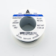 AIM Solder 60-40 Tin Lead Rosin Core Solder Wire for Electrical Soldering 0.062inch, 0.25lb (1.5mm / 113g)