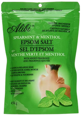 Alibi Spearmint and Menthol Magnesium Solfate Epsom Salt Bath 454G - Reaselable Bag