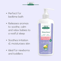 Aleva Naturals Sleep Easy Hair and Body Wash for Babies & Toddlers, Gentle on Eyes, Lavender, 8 Fl Oz