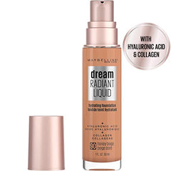 Maybelline New York Radiant Liquid Medium Coverage Hydrating Foundation, Honey Beige, 30 Milliliters