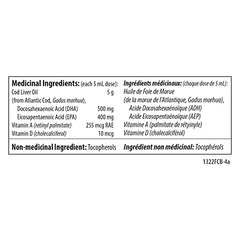 Carlson - Cod Liver Oil, 1100 mg Omega-3s + A & D3, Wild-Caught Norwegian Arctic Cod-Liver Oil, Sustainably Sourced Nordic Fish Oil Liquid, Unflavored, 500 mL (16.9 Fl Oz)