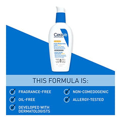 CeraVe Facial Moisturizer with SPF 30. Face Sunscreen Lotion with Hyaluronic Acid, Niacinamide & Ceramides for Women & Men. Oil-free, normal to dry skin. Verified Extended Use Date, Travel Size 89ML