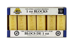 Dutchman’s Gold Canadian Yellow Beeswax Block (454g or 1oz Pack of 12) - Cosmetic-Grade Natural Beeswax for Candle Making, Soap, Crafts, Beauty - Pure Beeswax Bars - Safe and Easy to Melt